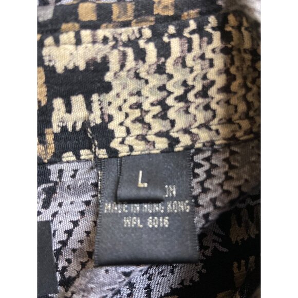 Vintage Countess Mara Rayon Shirt L 90s Abstract Geometric Hawaiian Shirt Resort - Picture 5 of 8